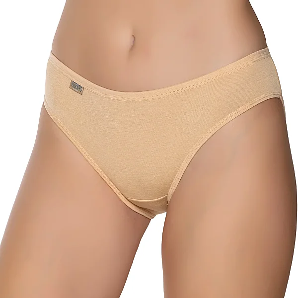 6001 Gümüş Kadın Ribana İnce Bel Bikini 12'li Ten
