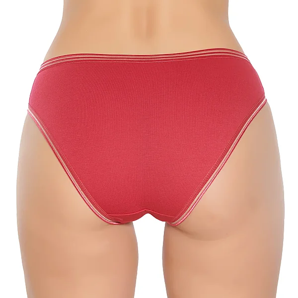 6029 Gümüş Kadın Transparan Bikini 12'li Kırmızı (1)