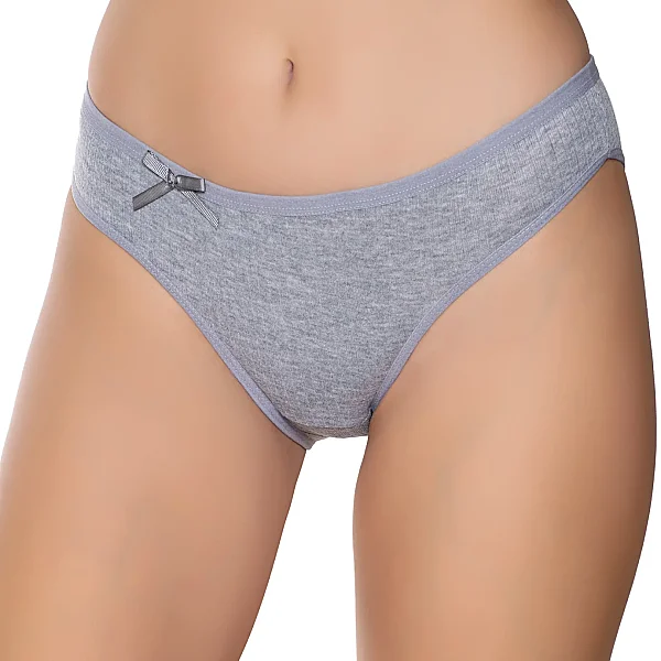 6095 Gümüş Kadın Bikini 12'li Gri