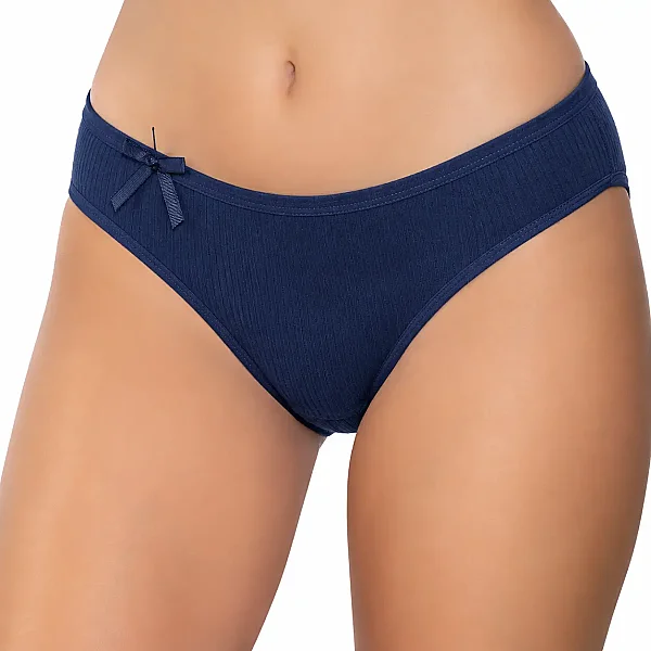 6095 Gümüş Kadın Bikini 12'li Lacivert