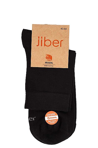 6401 Jiber Erkek Modal Konç Patik 12li Siyah