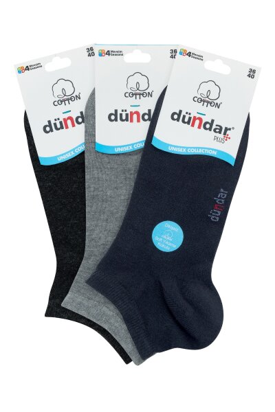 6500 Dündar Comfort Penye Patik 12'li Koyu Asorti 
