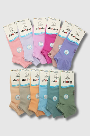 6500 Dündar Comfort Penye Patik 12'li Açık Asorti - 2