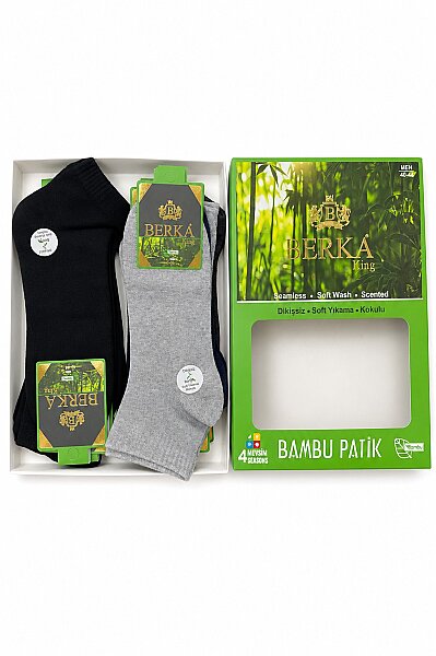 6789 Berka Erkek Bambu Patik 12'li Paket Asorti (1)
