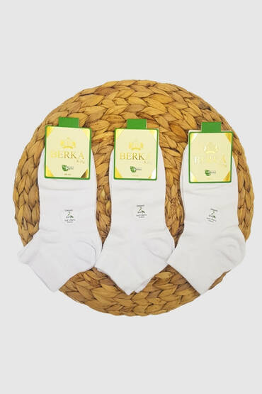 6789 Berka Erkek Bambu Patik 12'li Paket Beyaz (1)