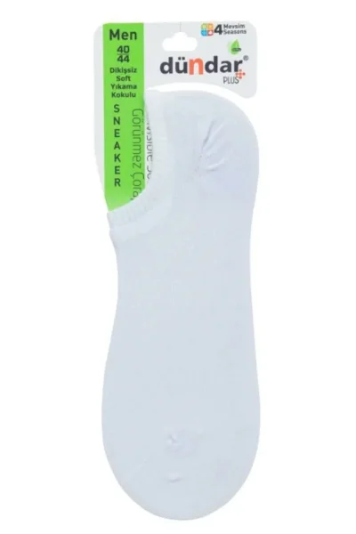6883 Dündar Erkek Bambu Sneaker 12'li  Beyaz 