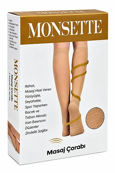 721 Monsette Kadın Masaj Çorabı 12'li Siyah (1)