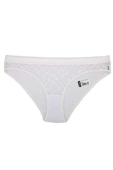 725 Tutku Kadın Safir Bikini 12'li Paket Beyaz - 3