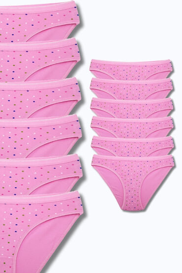 752 Tutku Kadın Bonibon Bikini 12'li Paket Pembe - 1