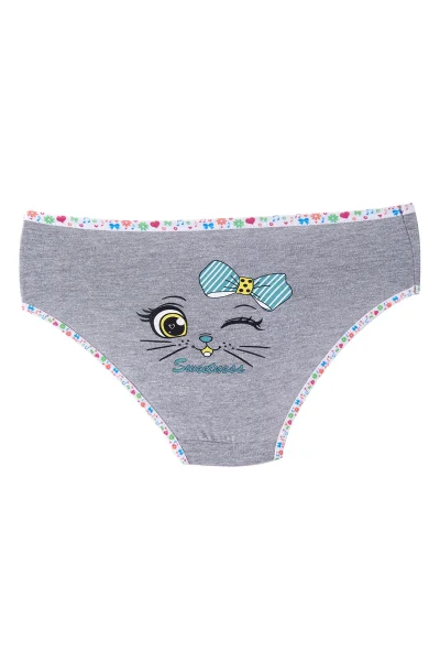 833 Tutku Kız Elastan Arkası Baskılı Bikini 12'li Paket Asorti