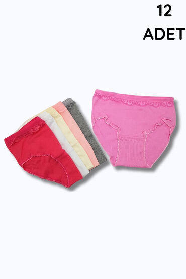 834 Tutku Kız İncebel Pınar Bikini 12'li Paket Asorti - 3
