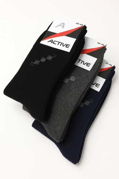 Active Erkek Havlu Çorap 12'li Karışık Renk - 2