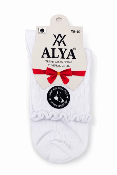 Alya Kadın Konç Patik 12li Beyaz