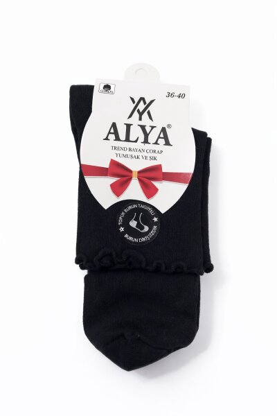 Alya Kadın Konç Patik 12li Siyah