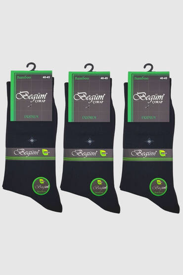 Begüm Erkek Bambu Çorap 12'li Paket Asorti - 7