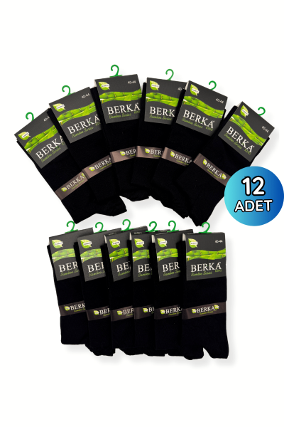 Berka Erkek Bambu Çorap 12'li Paket