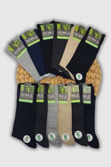 Berka Erkek Bambu Yazlık Çorap 12'li Paket