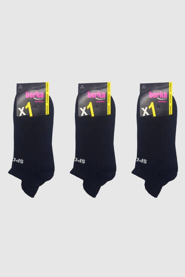 Berka Kadın Mikro Patik 12'li Paket Siyah - 2