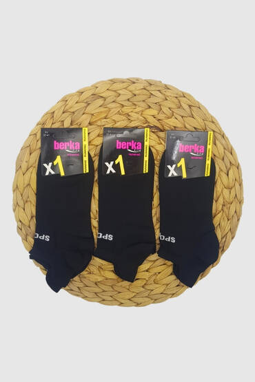 Berka Kadın Mikro Patik 12'li Paket Siyah - 3
