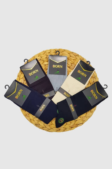 Born Erkek Bambu Çorap 12'li Paket Asorti