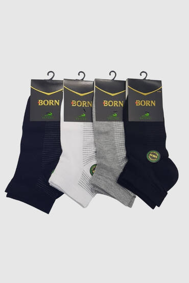 Born Erkek Bambu Patik 12'li Paket Asorti