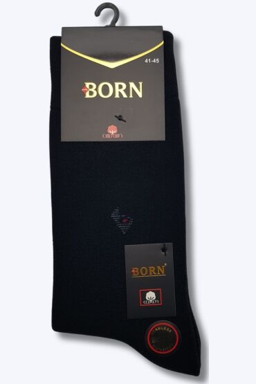 Born Erkek Cotton Havlu Çorap 12'li Paket Siyah - 3