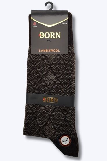 Born Erkek Lambswool Çorap 12'li Paket Asorti - 9