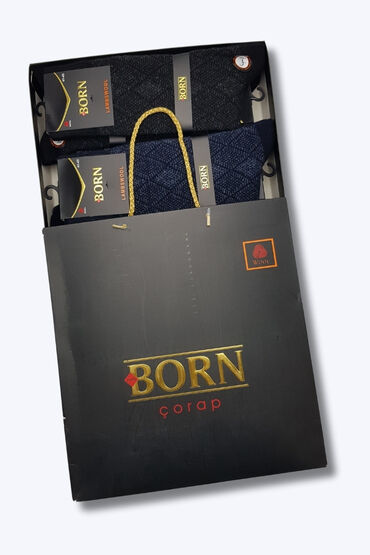 Born Erkek Lambswool Çorap 12'li Paket Asorti (1)