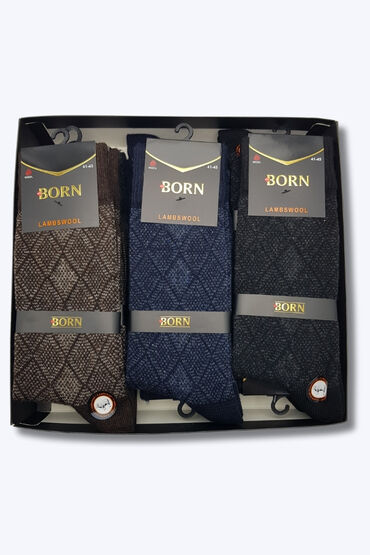 Born Erkek Lambswool Çorap 12'li Paket Asorti - 4