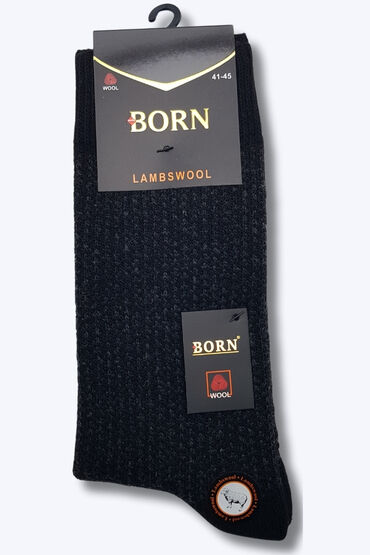 Born Erkek Lambswool Havlu Çorap 12'li Paket Asorti - 5