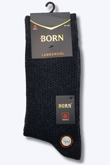 Born Erkek Lambswool Havlu Çorap 12'li Paket Asorti - 6