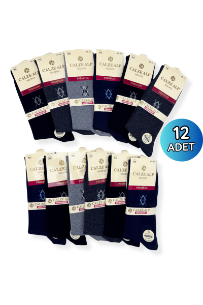 Calze Alp Erkek Dikişsiz Çorap 12'li