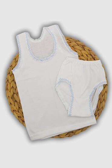 Damla Bebe Sütaşlı Takım 12'li Paket Beyaz (1)