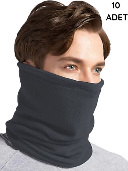 Düz Polar Boyunluk 10'lu Füme
