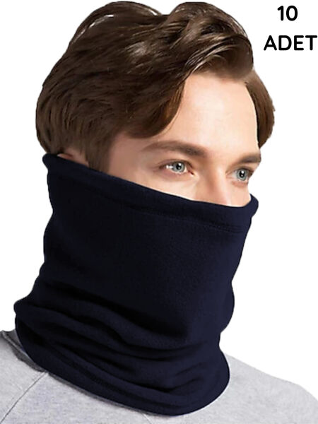 Düz Polar Boyunluk 10'lu Lacivert