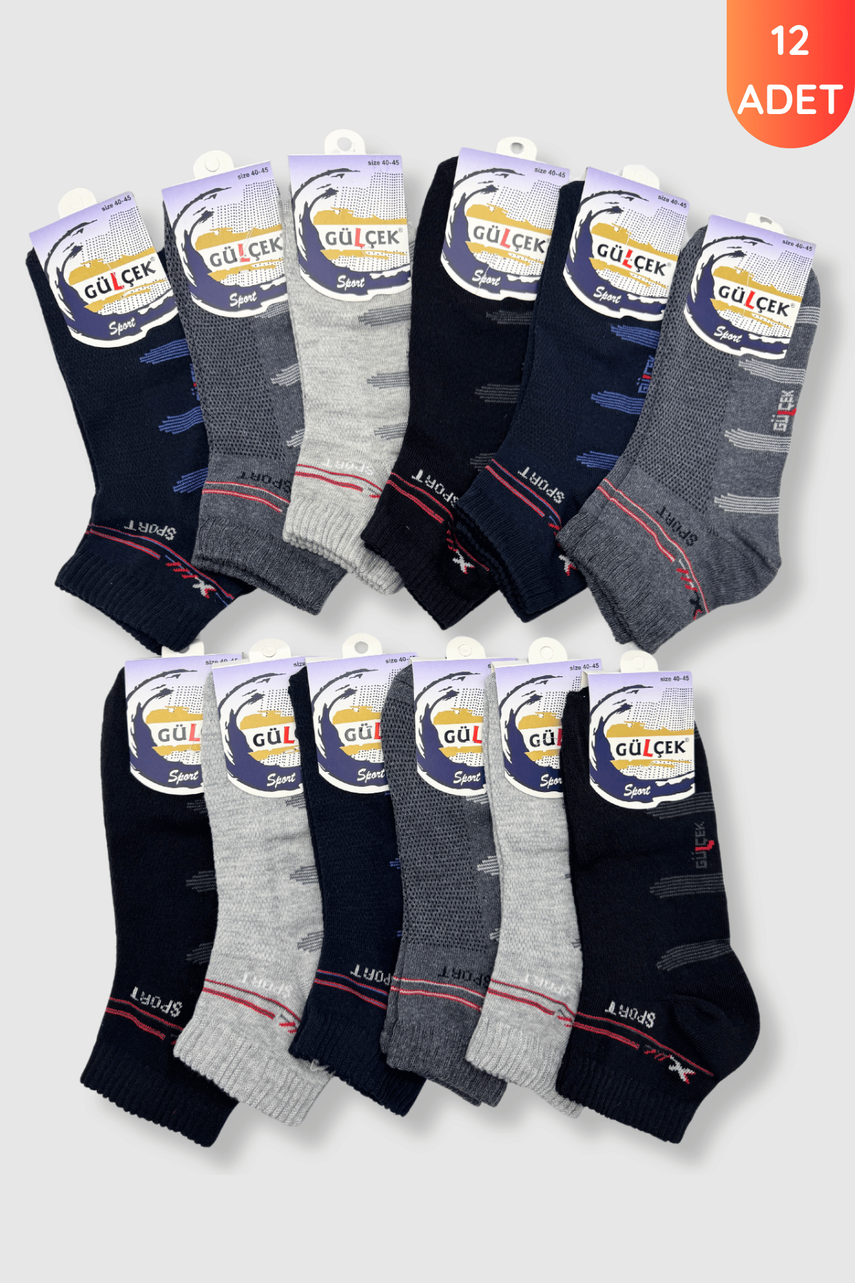 Gülçek Erkek Spor Patik 12'li Paket 1 - 1