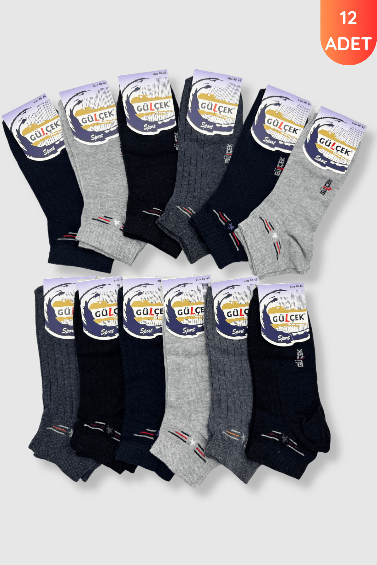 Gülçek Erkek Spor Patik 12'li Paket 4 - 1