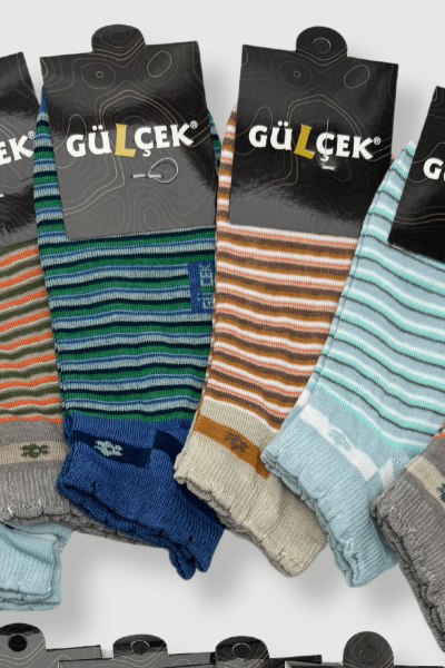 Gülçek Kadın Desenli Patik 12'li Paket 12 - 2