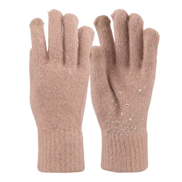 K25975-02 Kadın Dokunmatikli Örme Eldiven 6'lı