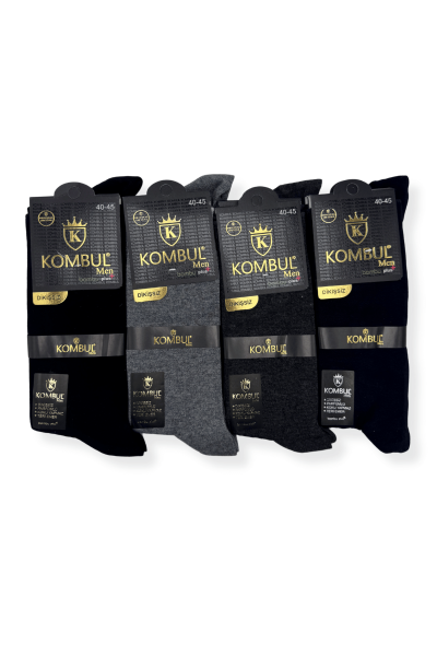 Kombul Erkek Bambu Çorap 12'li Paket - 3