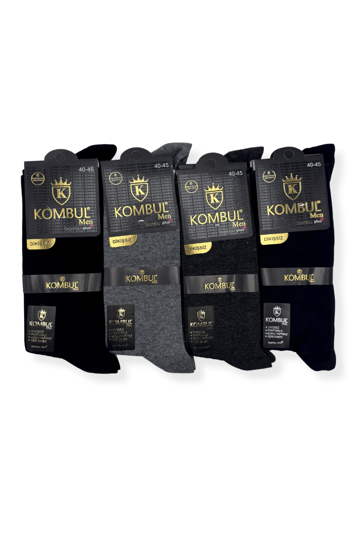 Kombul Erkek Bambu Çorap 12'li Paket - 3