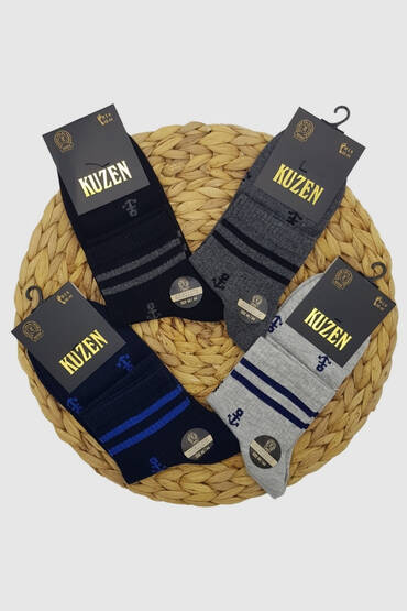 Kuzen Erkek Konç Patik 12'li Paket Asorti - 3