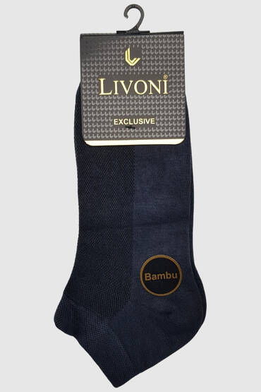 Livoni Erkek Bambu Patik 12'li Paket Füme - 2
