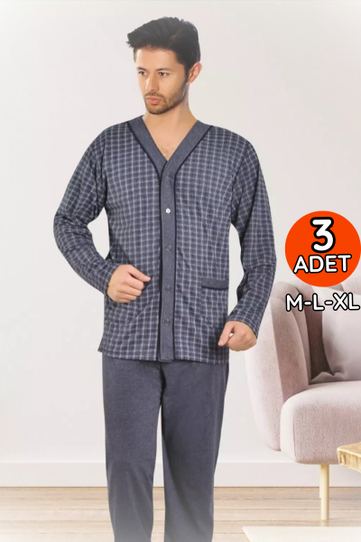 Melika Erkek Süprem Pijama Takımı 3'lü