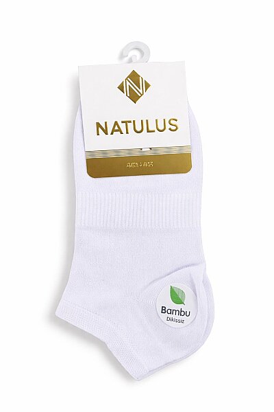 Natulus Kadın Bambu Patik 12'li Beyaz