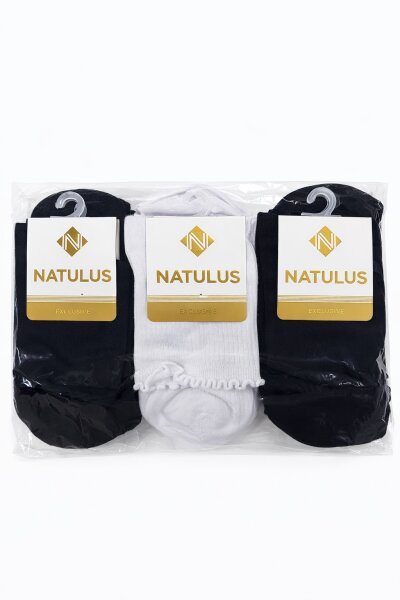 Natulus Kadın Konç Patik 12li Karışık (1)