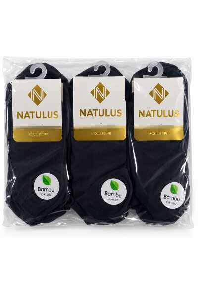 Natulus Kadın Patik 12li Siyah (1)