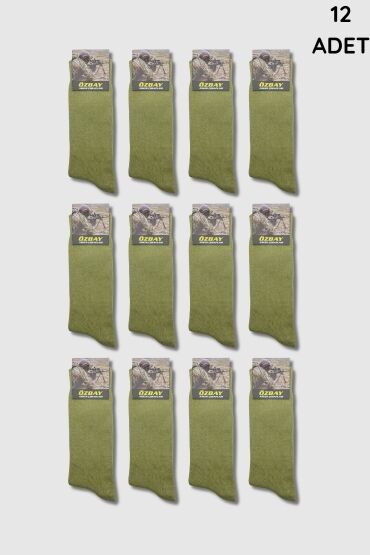 Özbay Erkek Asker Çorabı 12'li Paket