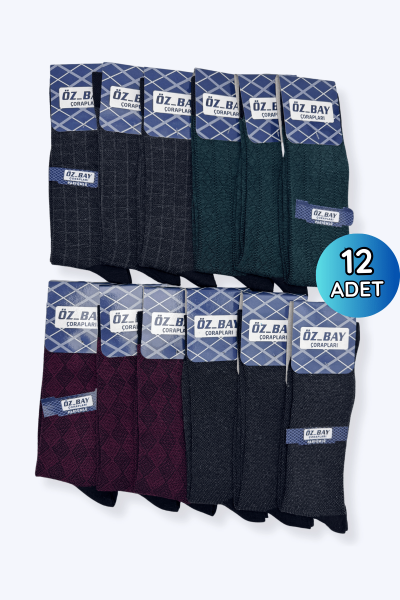 Özbay Erkek Kutulu Çorap 12'li