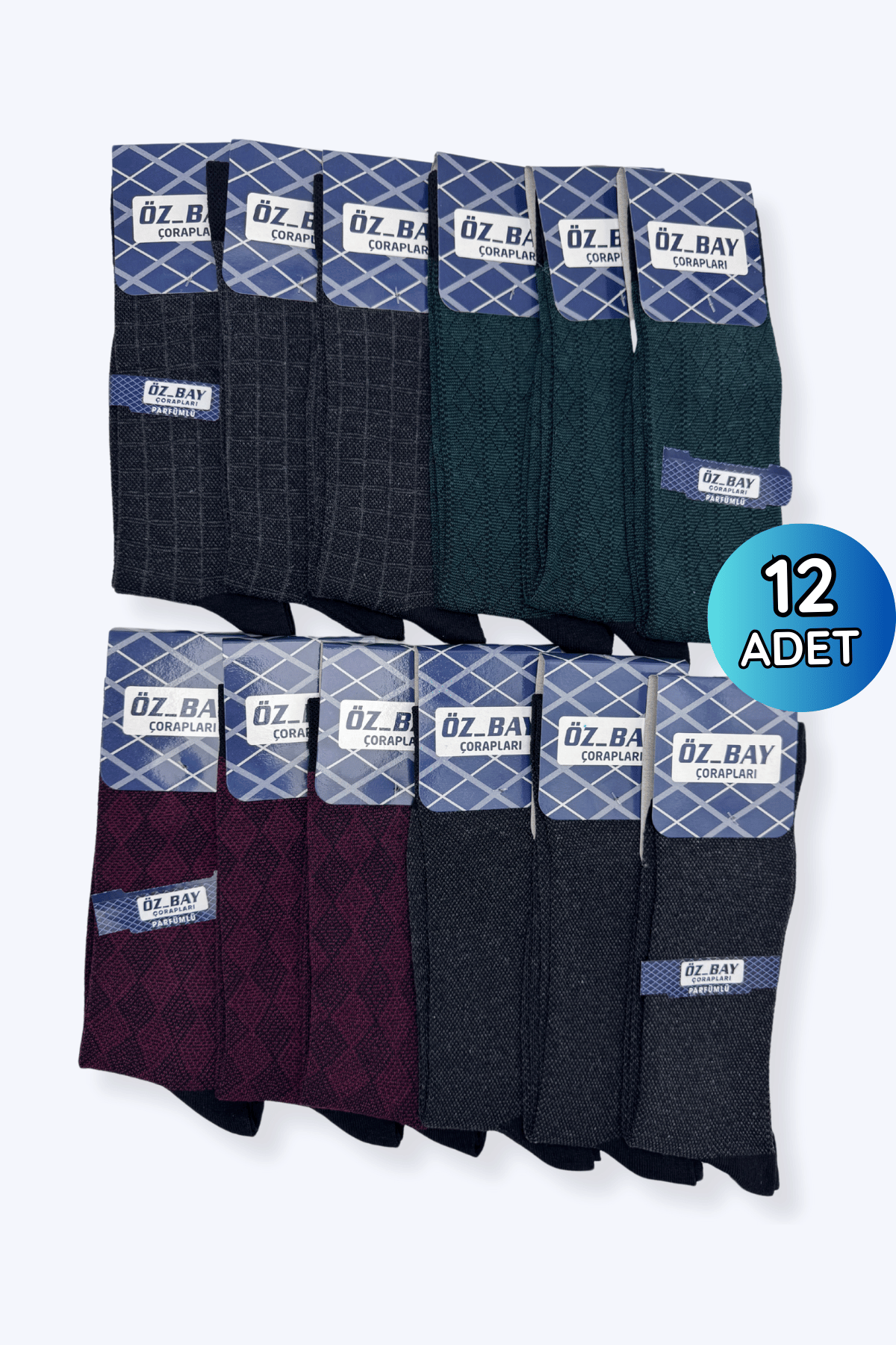 Özbay Erkek Kutulu Çorap 12'li - 1